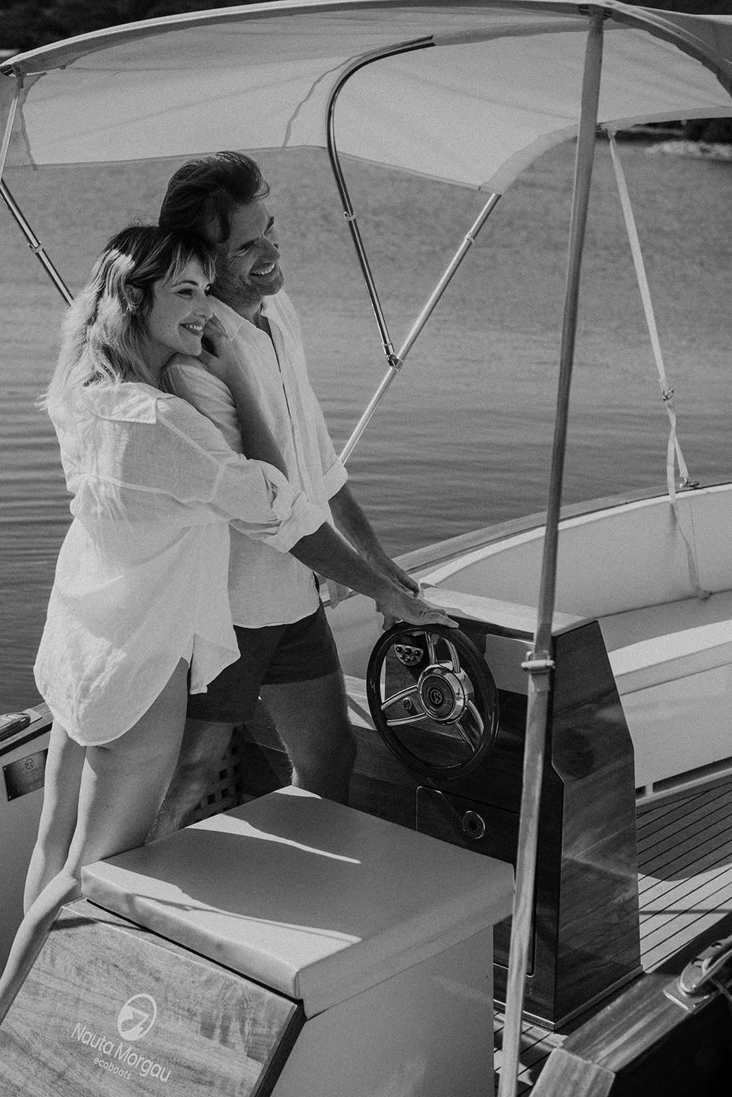 Black and White Family Photo Shoot in Marbella, Sunny September
